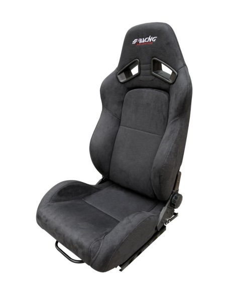 Sedile sportivo reclinabile Simoni Racing Charles in velluto nero