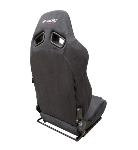 Sedile sportivo reclinabile Simoni Racing Charles in velluto nero