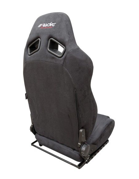 Sedile sportivo reclinabile Simoni Racing Charles in velluto nero