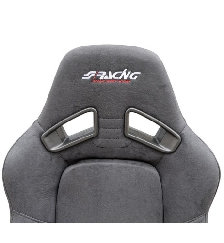 Sedile sportivo reclinabile Simoni Racing Charles in velluto nero