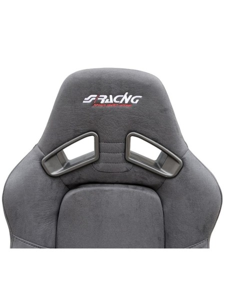 Sedile sportivo reclinabile Simoni Racing Charles in velluto nero