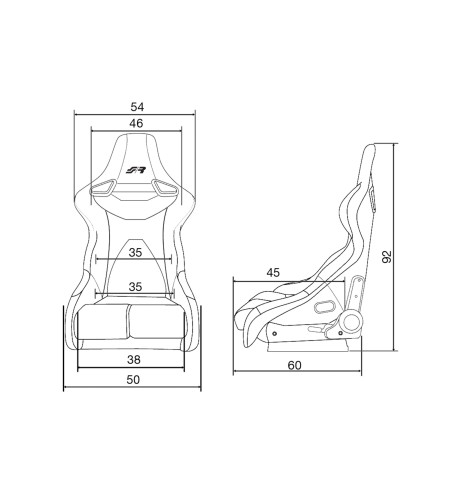 Sedile sportivo reclinabile Simoni Racing Emerson ecopelle