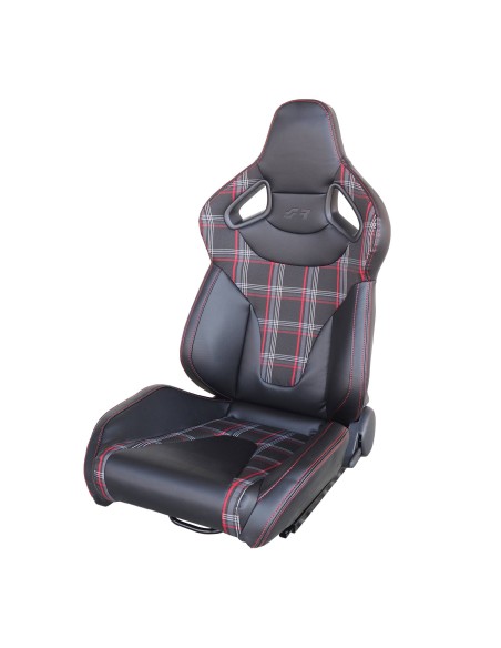 Sedile sportivo reclinabile Simoni Racing Jackie eco pelle leva a sinistra