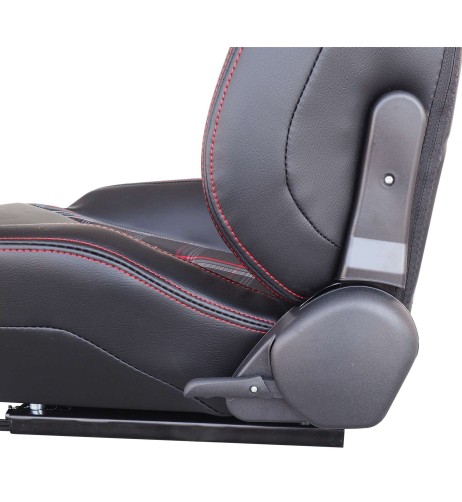 Sedile sportivo reclinabile Simoni Racing Jackie eco pelle leva a sinistra