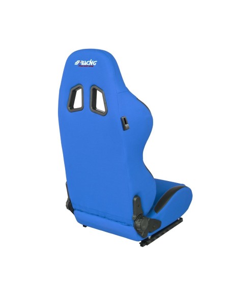 Sedile sportivo reclinabile Simoni Racing Jenson in tessuto jacquard blu