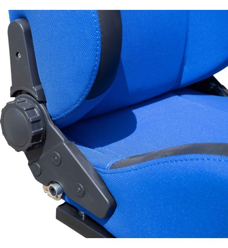 Sedile sportivo reclinabile Simoni Racing Jenson in tessuto jacquard blu