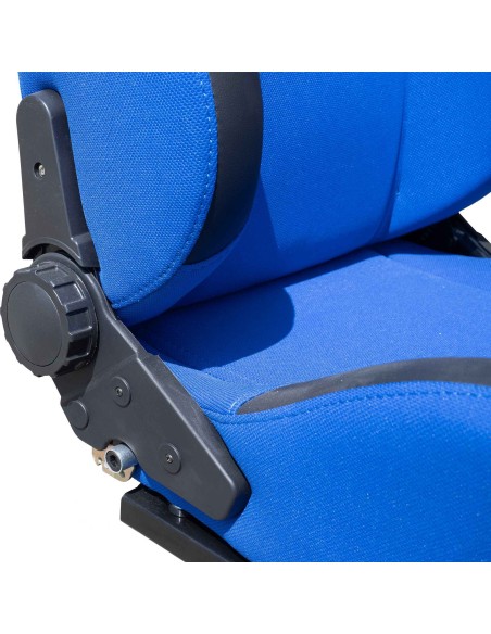 Sedile sportivo reclinabile Simoni Racing Jenson in tessuto jacquard blu