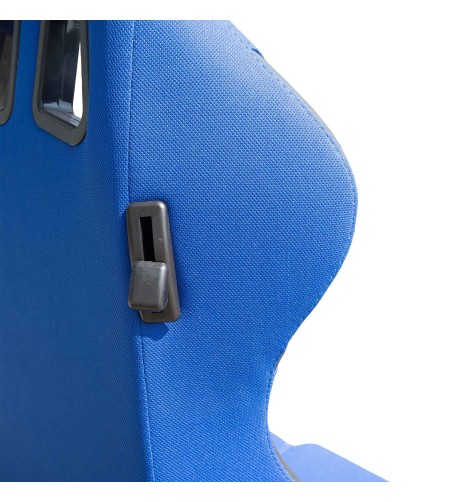 Sedile sportivo reclinabile Simoni Racing Jenson in tessuto jacquard blu