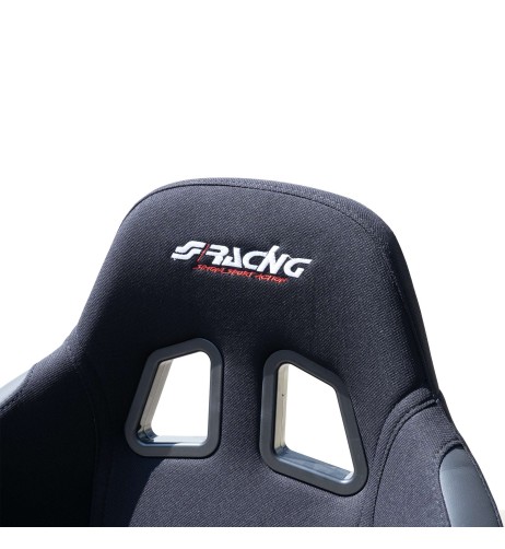 Sedile sportivo reclinabile Simoni Racing Jenson in tessuto jacquard nero