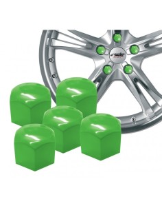 Set 20 copribulloni universali VERDE 17mm ruote Simoni Racing