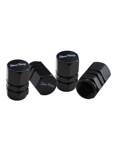 Set 4 cappucci coprivalvola neri ruote auto Simoni Racing CAPS2 N