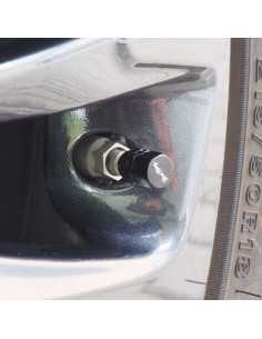 Set 4 cappucci coprivalvola neri ruote auto Simoni Racing CAPS2 N 2