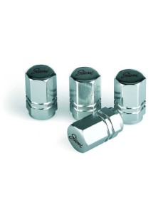 Set 4 cappucci coprivalvola bianchi ruote auto Simoni Racing CAPS2 W