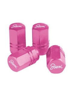 Set 4 cappucci coprivalvola rosa ruote auto Simoni Racing CAPS2 P