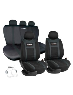 Set completo coprisedili universali Simoni Racing Type H tessuto nero