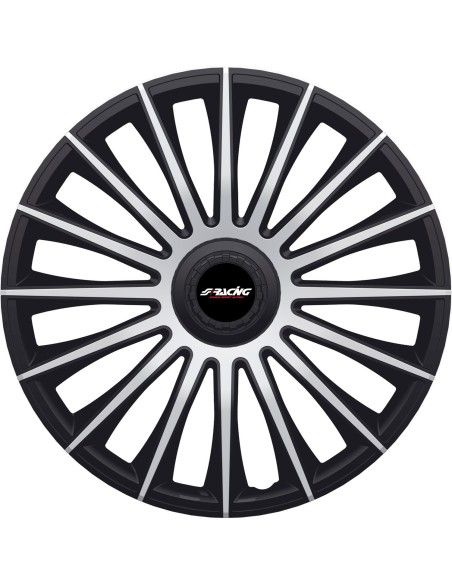 Set copricerchi universali Simoni Racing Austin Silver Black 14 