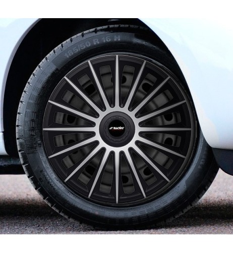 Set copricerchi universali Simoni Racing Austin Silver Black 14