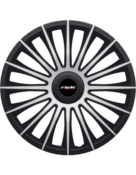 Set copricerchi universali Simoni Racing Austin Silver Black 15 