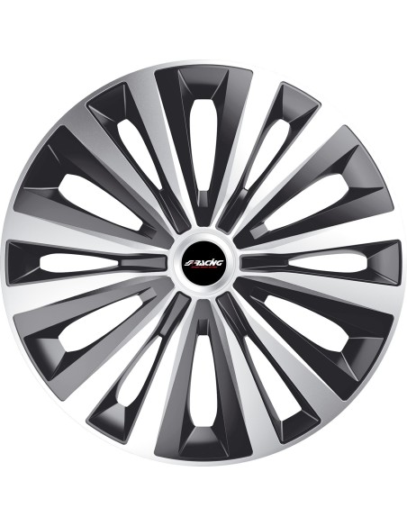 Set copricerchi universali Simoni Racing Multi Silver Black 14 