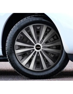 Set copricerchi universali Simoni Racing Multi Silver Black 14  2