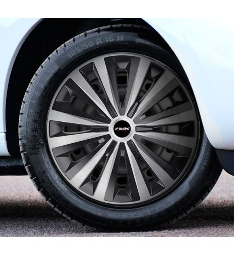 Set copricerchi universali Simoni Racing Multi Silver Black 14