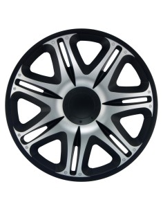 Set copricerchi universali Simoni Racing Nascar Black Silver 14 