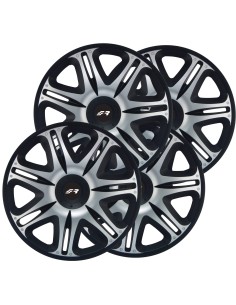 Set copricerchi universali Simoni Racing Nascar Black Silver 14  2