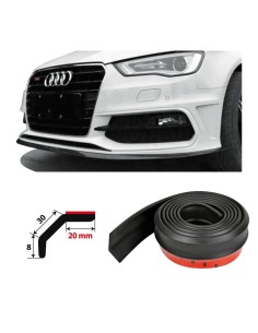 Spoiler splitter anteriore universale adesivo in gomma nera