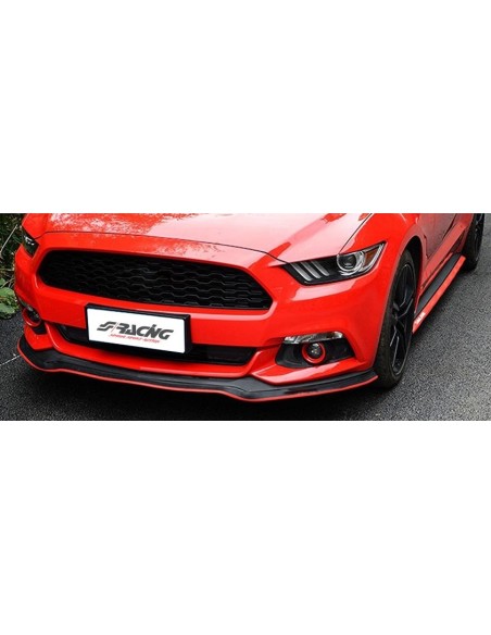 Spoiler splitter anteriore universale adesivo in gomma nera e rossa