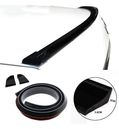 Spoilerino adesivo da baule universale nero 140cm