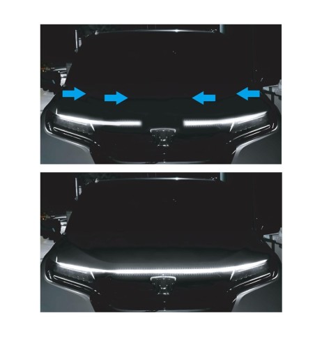 Striscia a led per cofano auto luce diurna sequenziale 120cm