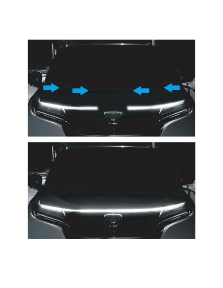 Striscia a led per cofano auto luce diurna sequenziale 120cm