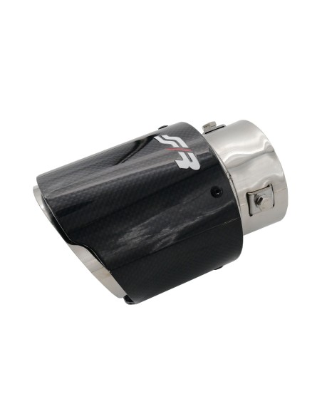 Terminale scarico universale carbonio singolo 60 63mm TRX 96C