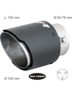 Terminale scarico universale fibra di carbonio 155mm Simoni Racing