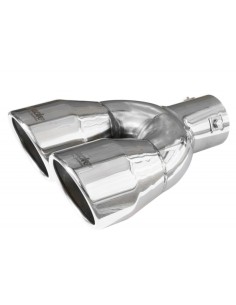 Terminale scarico universale inox doppio 34 57mm TRX 59 2
