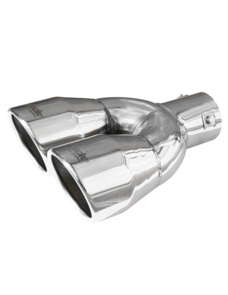 Terminale scarico universale inox doppio 34 57mm TRX 59