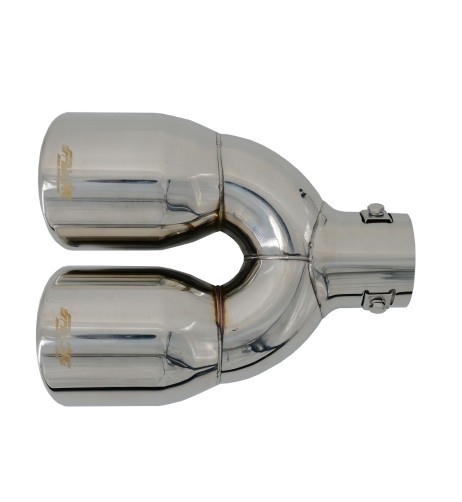 Terminale scarico universale inox doppio 34 57mm TRX 59