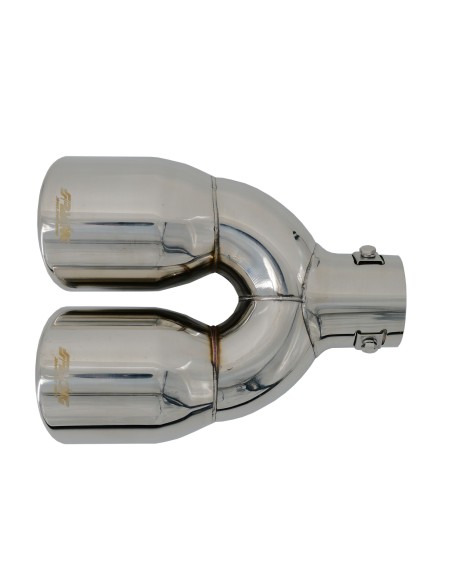 Terminale scarico universale inox doppio 34 57mm TRX 59