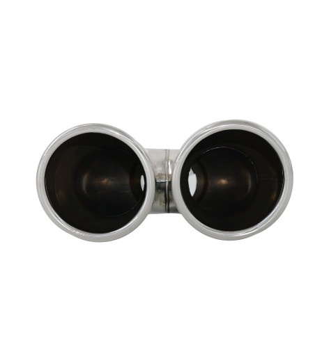 Terminale scarico universale inox doppio 34 57mm TRX 59