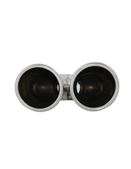 Terminale scarico universale inox doppio 34 57mm TRX 59