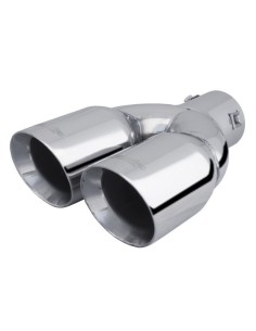 Terminale scarico universale inox doppio 34 60mm TRX 92