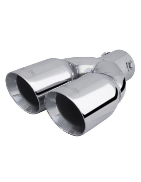 Terminale scarico universale inox doppio 34 60mm TRX 92