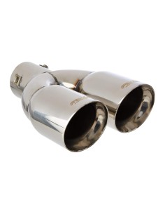 Terminale scarico universale inox doppio 34 60mm TRX 92 2