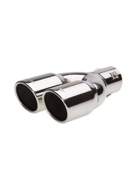 Terminale scarico universale inox doppio 37 60mm TRX 18