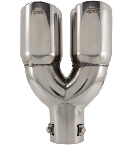 Terminale scarico universale inox doppio 37 60mm TRX 18