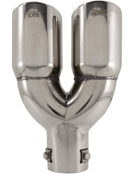 Terminale scarico universale inox doppio 37 60mm TRX 18