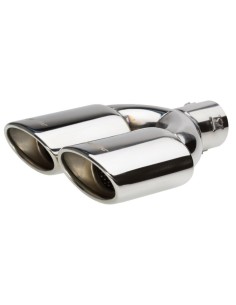 Terminale scarico universale inox doppio 37 60mm TRX 32