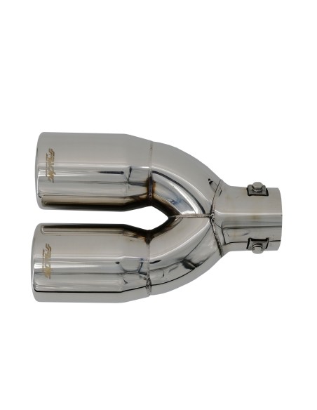 Terminale scarico universale inox doppio 37 60mm TRX 60