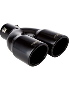 Terminale scarico universale inox nero doppio 37 60mm TRX 18N