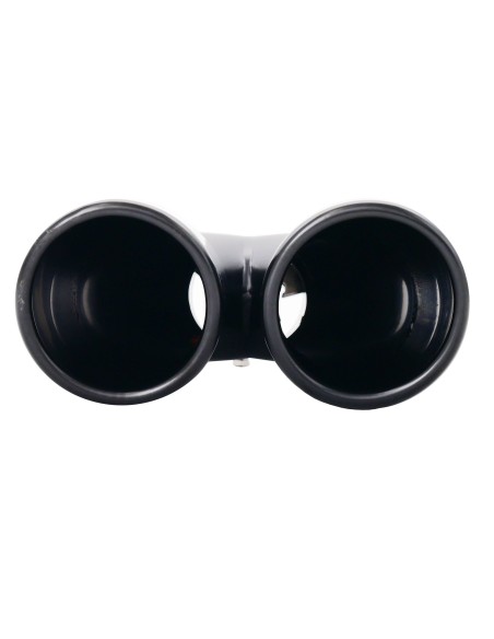 Terminale scarico universale inox nero doppio 37 60mm TRX 18N